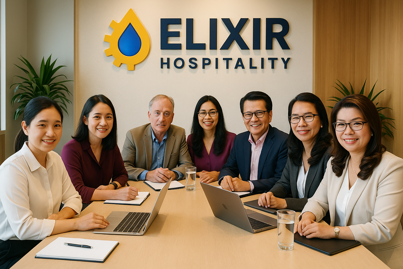 ทีมงาน Elixir Hospitality ทำงานร่วมกันอย่างมีความสุข